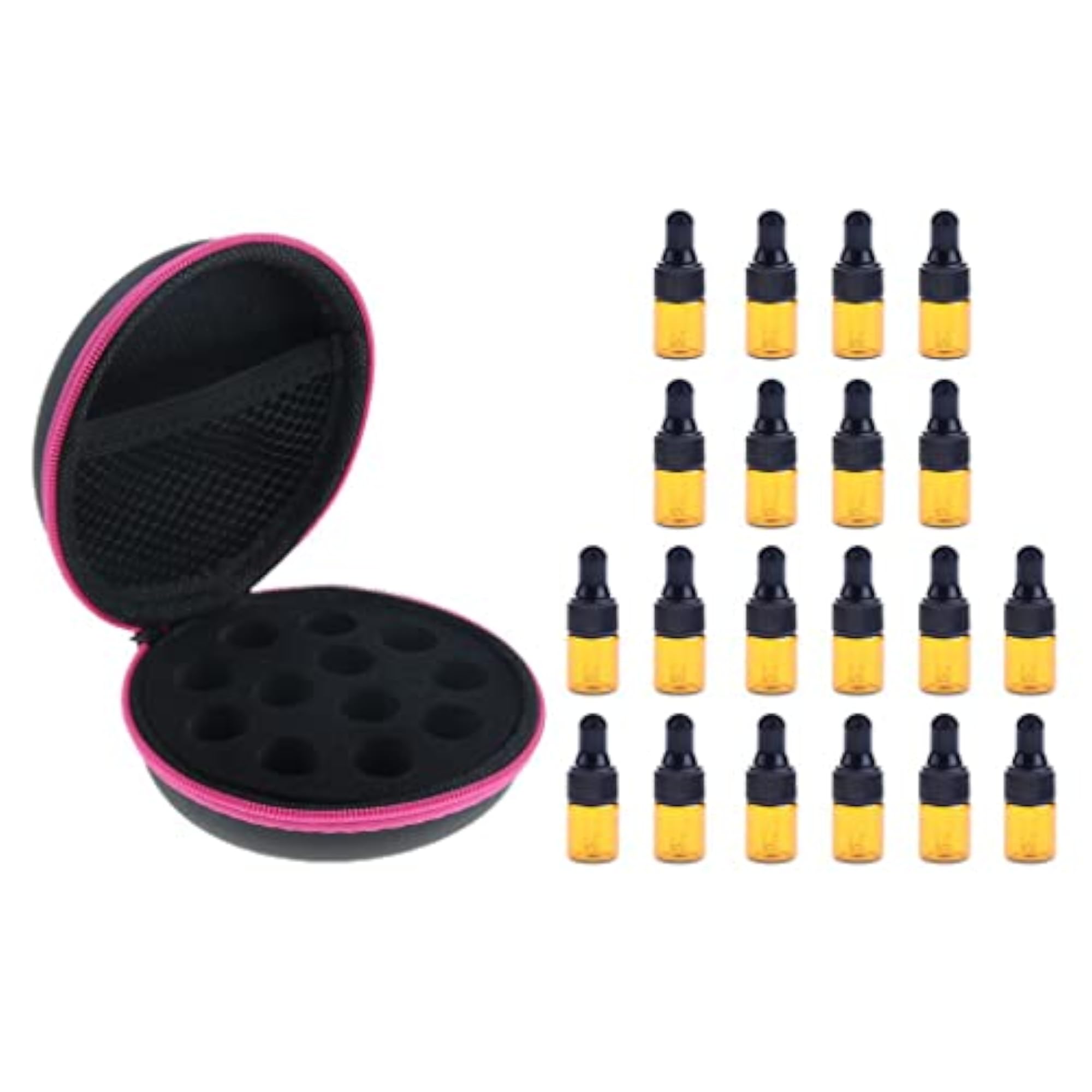 Mini Essential Oils Refillable Glass Dropper Bottles Pack of 20